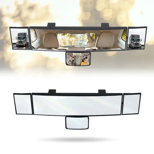 Adjustable Wide-view Rearview Mirror In The Car Wide Angle Panoramic Assisting Interior Clip On Convex Rear View Mirror For Car