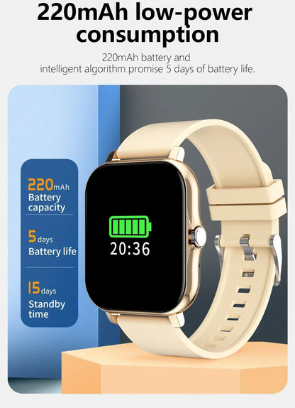 Smart Watch for Women Men Wristwatch Bluetooth Connected Phone Player Music Fitness Sport Bracelet Sleep Monitor Digital Watches
