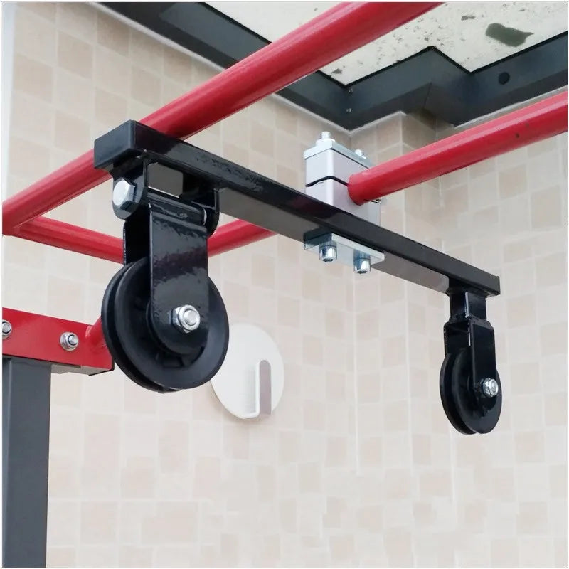 Fitness Pulley  DIY Cable Machine System For Round Metal Tube Home Pull Down Workout Accessories Gym Loading Lifting Back Pullin