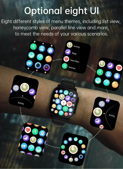 2025 New Smart Watch Series 10 Screen Bluetooth Call Heart Rate Blood Pressure GPS Smartwatch for Android IOS Sports Watch