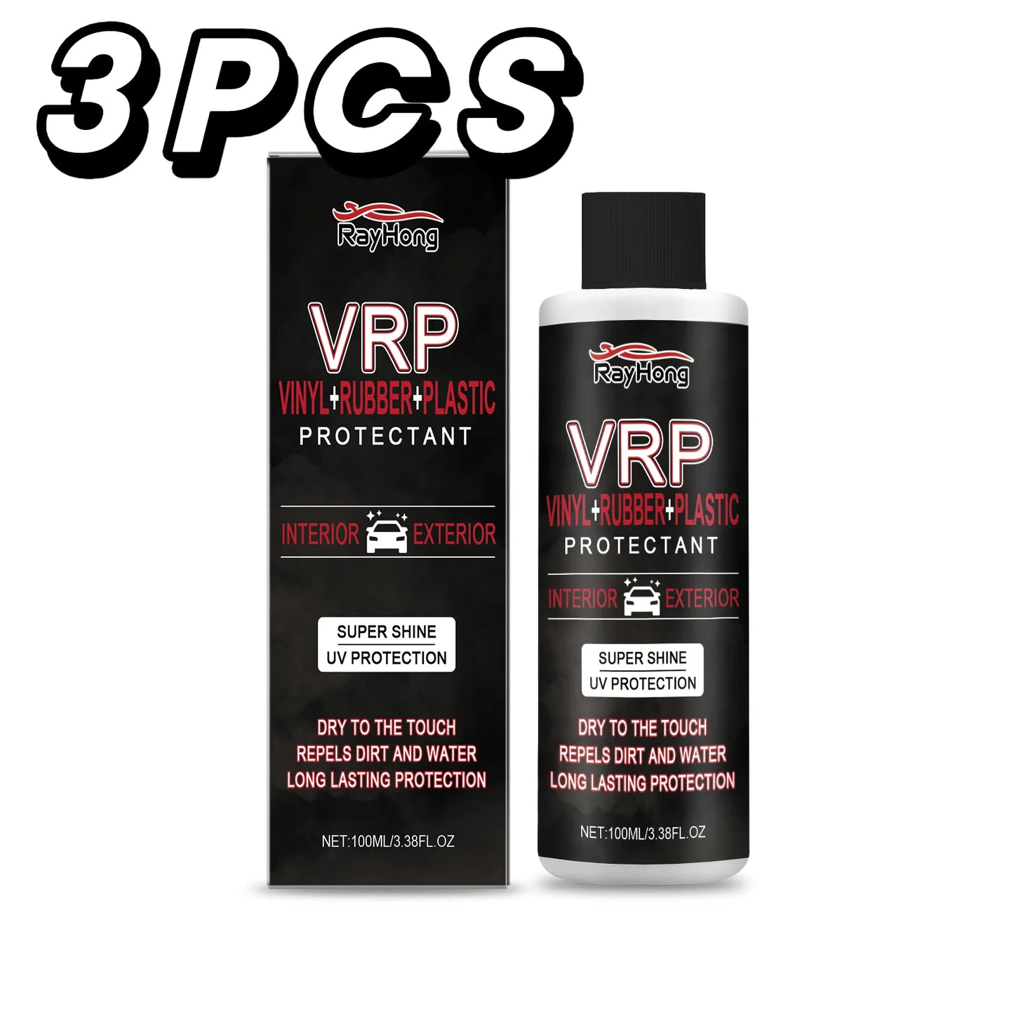 VRP Vinyl Rubber Plastic Refurbishment Agent Long Lasting Non-Greasy Super Shine Dressing for Tires Trim Back To Shiny Car Care