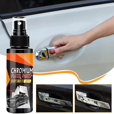 Chrome Shine Restorer 100ml Rust Remover Spray Auto Metal Cleaning and Refurbishment for Car Door Handle Wheel Hub Bumpers
