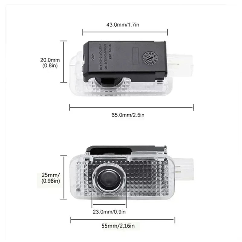 2/4Pcs Car Door Logo Light Led HD Projector Lamp For Audi A3 A4 B8 8P A6 C7 A5 Q5 B7 B6 B9 SLINE QUTTRO RS Q3 Q7 S3 S4 S5 S6 S8