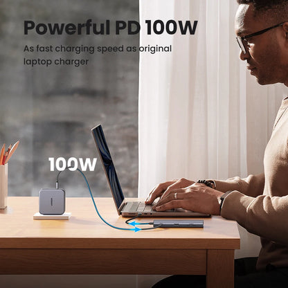 UGREEN 9-in-1 USB HUB Type-C to 4K60Hz HDMI 10Gbps USB C&A 1000Mbps RJ45 PD100W SD&TF for Laptop Accessories MacBook Pro Dell HP