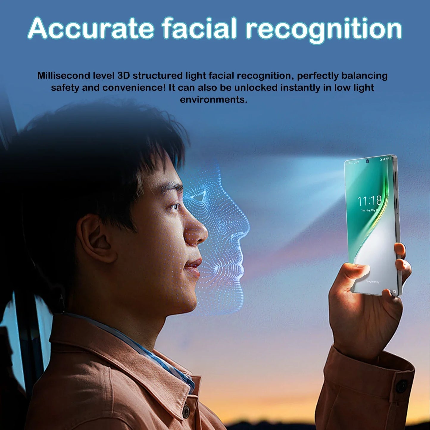 HOT Sale 2025 C40 Pro 7.3inch HD Global Edition Original Smart Dual Card 8000mAh Battery Facial Recognition Function Arrival