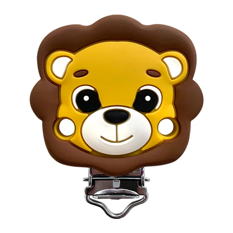 1/3/10pcs Lion Baby Silicone Teether Beads Toy DIY Pacifier Chain Necklaces Pendant Bite Chew Rodent For Teething Kids Toys