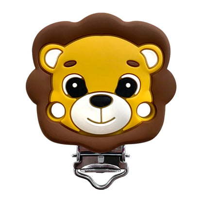 1/3/10pcs Lion Baby Silicone Teether Beads Toy DIY Pacifier Chain Necklaces Pendant Bite Chew Rodent For Teething Kids Toys