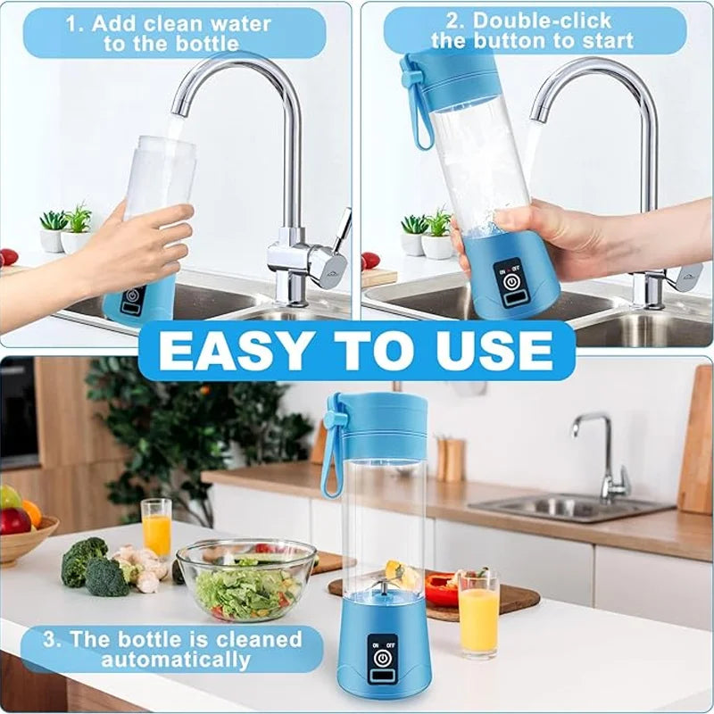 Portable Juicer Fruit And Vegetable Mixed Juicer USB Charging Wireless Juicer Home Appliance Suitable for Travel And Fitness