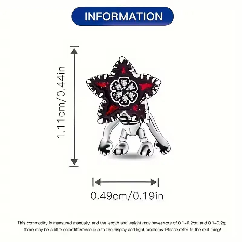 Disney Plata De Ley 925 Silver Charm Monster Activity Flowers Pendant Beads Original Women Bracelets Bangles DIY Jewelry Gift