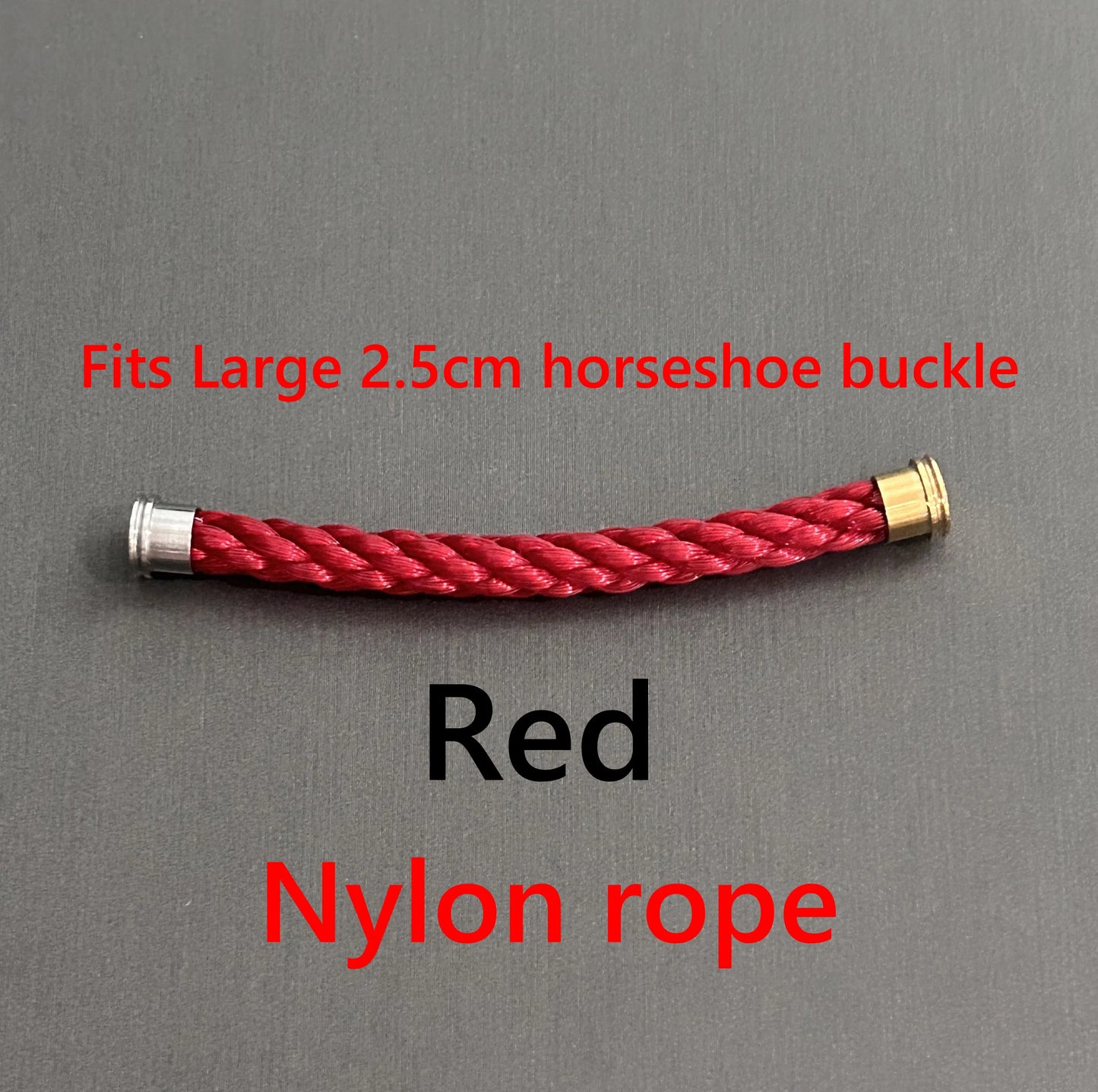 High Quality 1:1 Nylon Rope Fits 2.5cm Big Horseshoe Clasp Customized to Any Length Holiday Gift