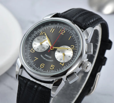 Hot Selling New Fashion Luxury Brand Watch Leather Strap Quartz Watch Business Casual Men's Watch