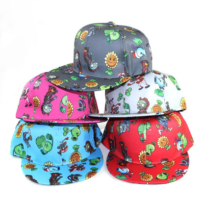 New Fashion Plants vs. Zombies Cotton Baseball Cap Men Women Hip Hop Fitted Caps Outdoor Autumn Summer Casual Hat Cartoon Hat