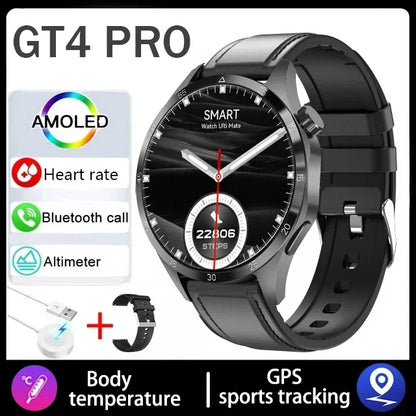 2025 New Smart Watch Men Watch 4 Pro1.53 inch AMOLED HD Screen BT Call GPS sports NFC Health Monitoring Smartwatch Mens Watch