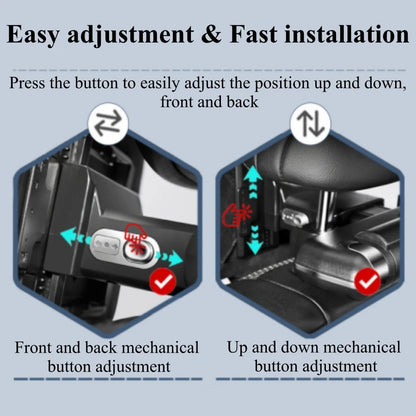 Adjustable Car Headrest Pillow Multi-use Car Neck Pillow for Driving Seat Head Support with Hidden Hook and Tablet Phone Holder
