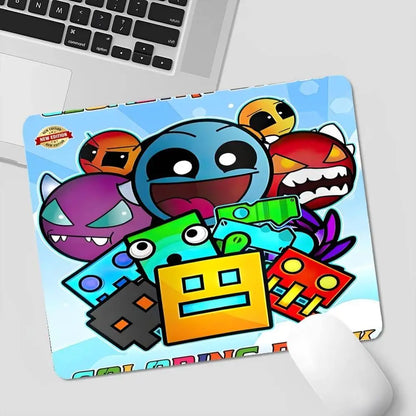 Cartoon Geometry Dash Video Game Office Student Gaming Thickened Large Pad Non-slip Cushion Mouse Pad for PC Computer Table
