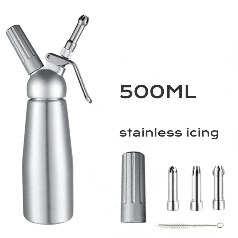 17oz 34oz Whipped Cream Dispenser 500 1000ml Cake Piping Gun Siphon Squeeze Bottle Dessert Tool Cream Whippers