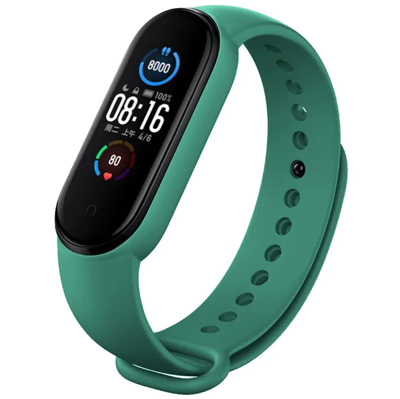 Silicone Watch Straps For Xiaomi Mi Band 7 6 5 4 3 Wristband sport Bracelet Wrist MiBand 3/4 band5 band6 Smartwatch Accessories