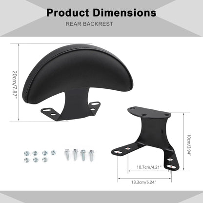 Motorcycle Rear Backrest in Soft PU Leather Material Compatible with Chinese GY6 Scooter Moped Jonway Tank Sunl,C Type