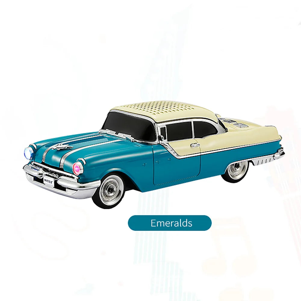 Wireless Bluetooth Computer Speaker Classic Car Shaped with Subwoofer TF Card U Disk FM Radio AUX TWS Multifunctional Sound Box