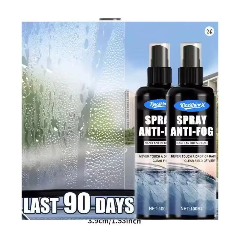 Nano Anti-Fog Glass Spray, Used for Clear Vision Anti-Fogging on Car Windows, Helmets, Windshields, and Interior Windows