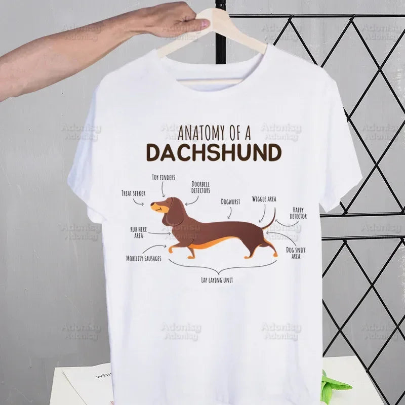 Anatomy Dachshund Dog I Do What I Want T Shirt Men Retro Washed Tops Tees Harajuku Tshirt Streetwear Hip Hop Male T-shirts