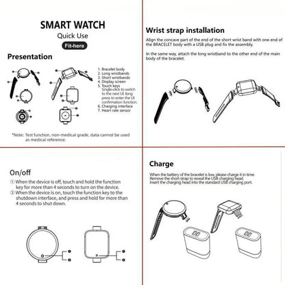 Smart Watch Sport Fitness Bracelet Control Music Message Display Pedometer Bluetooth Connect Smartwatch 116 Alarm Clock Weather