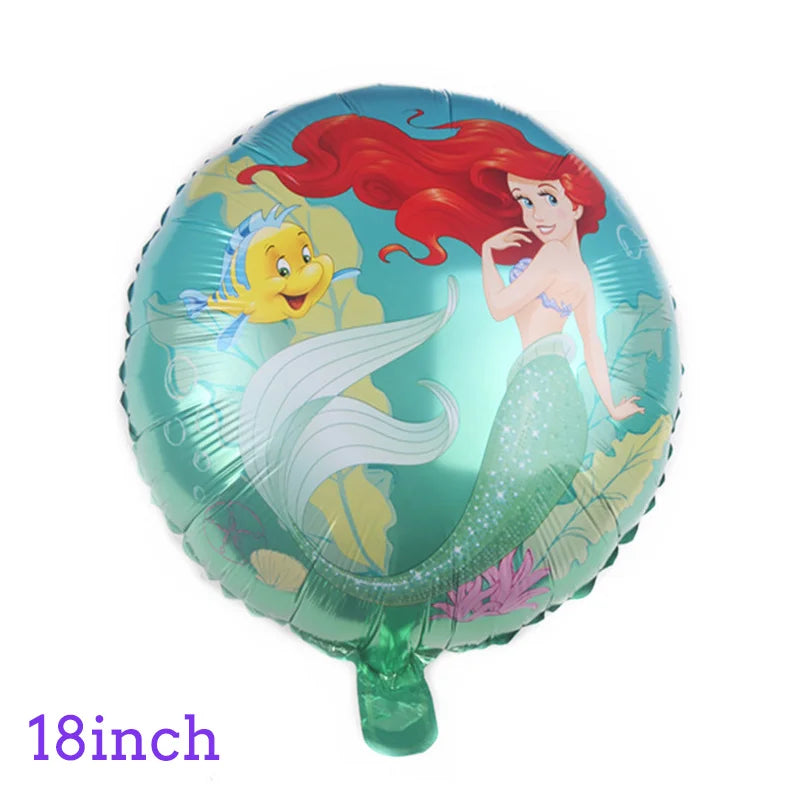 The Little Mermaid Birthday Party Decoration Princess Ariel Paper Napkin Plate Cup Tablecloth Balloons Kids Baby Shower Supplies
