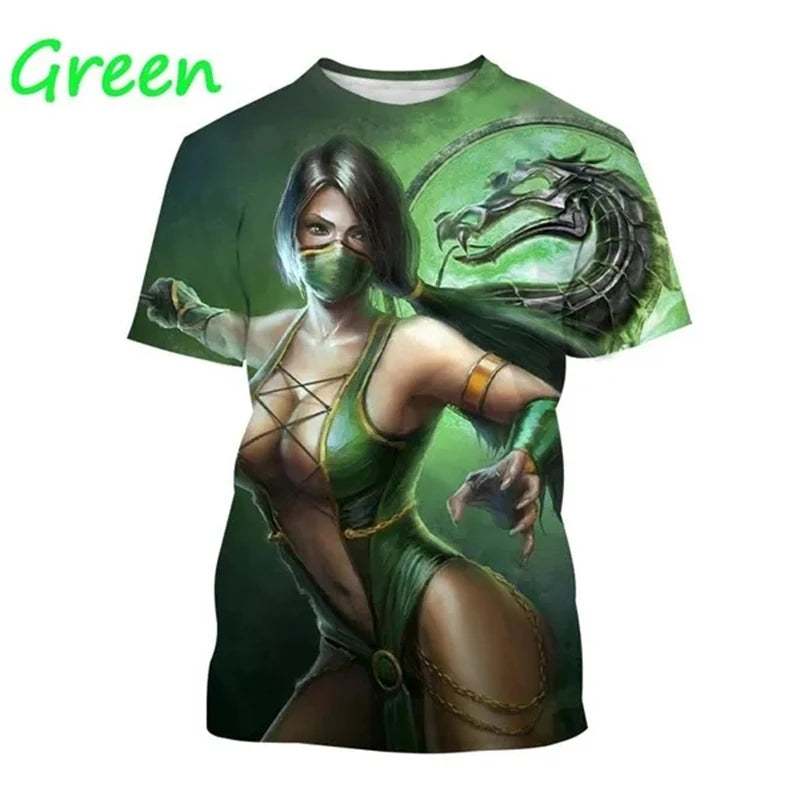 Summer Hot Selling Mortal Kombat Game 3D Print T Shirt Short Sleeve Street Style Cool Men's Casual T-Shirt Tees Male Streetwear