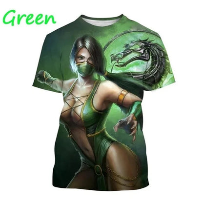Summer Hot Selling Mortal Kombat Game 3D Print T Shirt Short Sleeve Street Style Cool Men's Casual T-Shirt Tees Male Streetwear