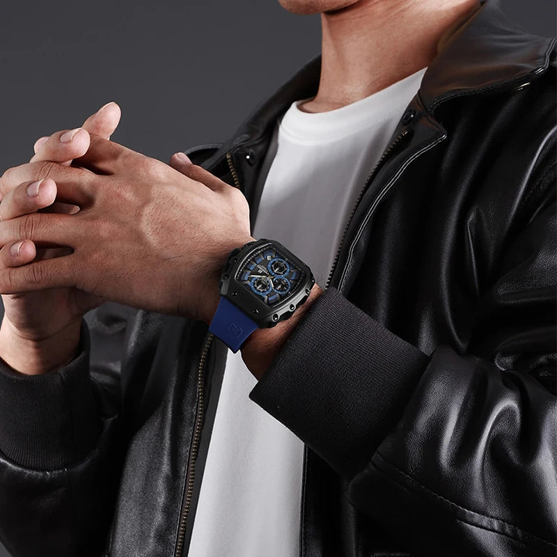 NAVIFORCE Fashionable 2025 Watches for Men Multifunctional 30M Waterproof Sports Quartz Silicone Strap Luxury Clock Reloj Hombre
