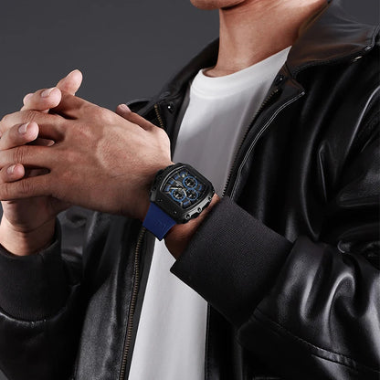 NAVIFORCE Fashionable 2025 Watches for Men Multifunctional 30M Waterproof Sports Quartz Silicone Strap Luxury Clock Reloj Hombre