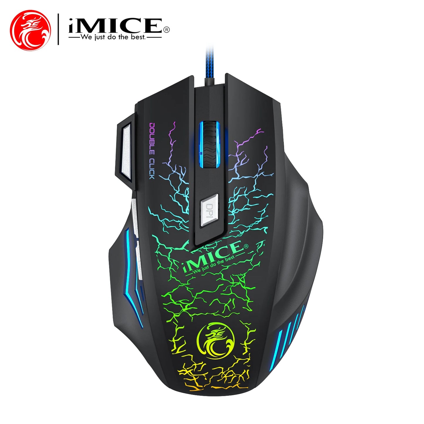 Backlit Wired USB Gaming Mouse High Precision Computer Mice For Home Office Laptop Computer Gamer Win7/8/10/11 Mac OS X 2400 DPI