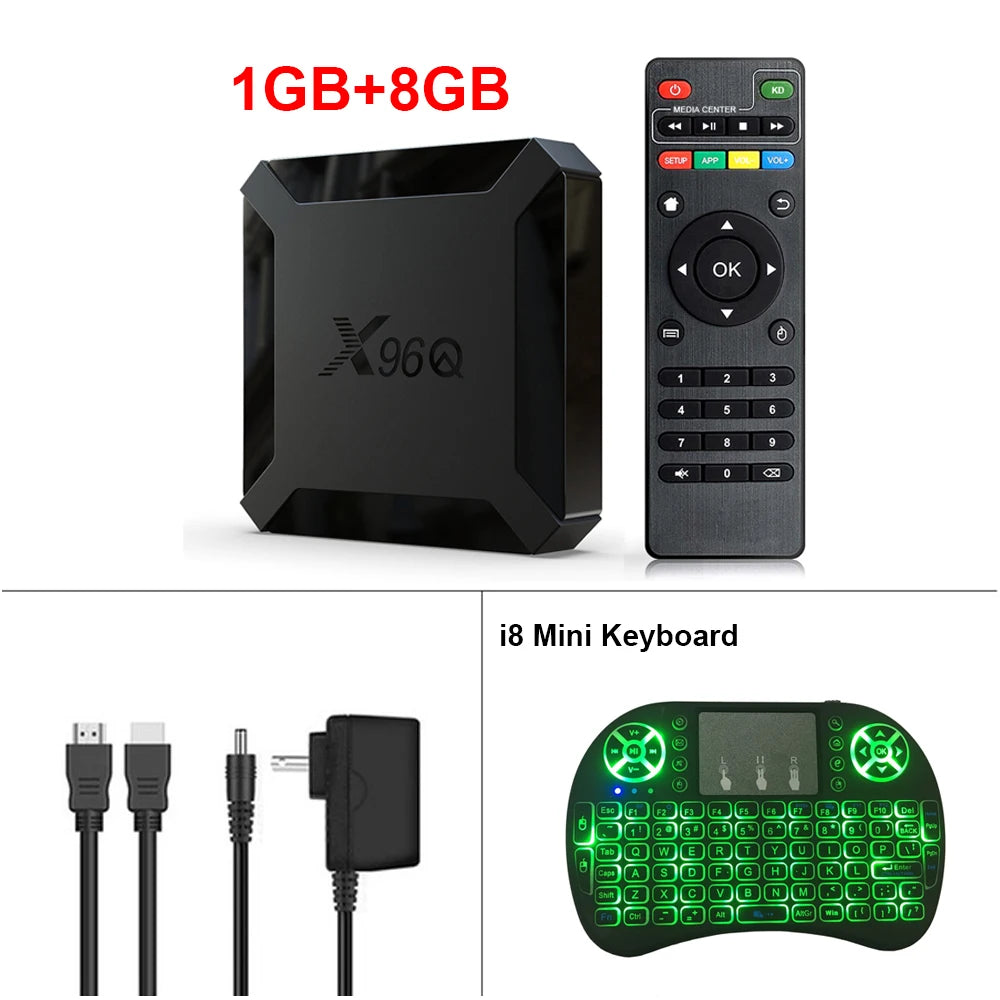 X96Q TV Box android 10 Quad Core H313 2GB 16GB 2.4GHz WiFi 4K Media Player Set top box