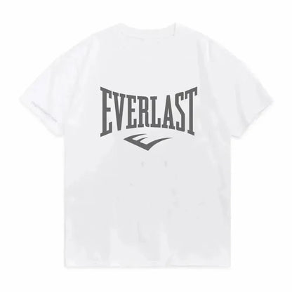 Summer Boxing EVERLAST Men's T-shirt Loose Casual Short Sleeves Women's O-Neck T Shirt Cotton Tee Fitness Sports Tops Streetwear
