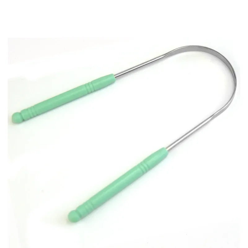 혀 스크레퍼 Hot 1PC Stainless Steel Tongue Scraper Cleaner Fresh Breath Cleaning Coated Tongue Toothbrush Oral Hygiene Care Tools