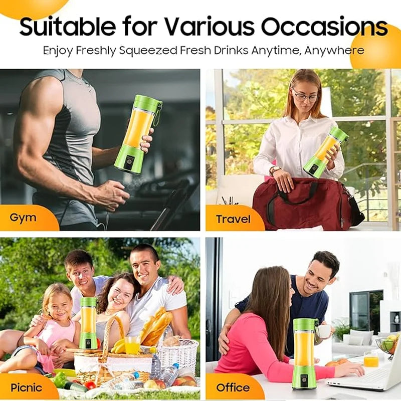 Portable Juicer Fruit And Vegetable Mixed Juicer USB Charging Wireless Juicer Home Appliance Suitable for Travel And Fitness