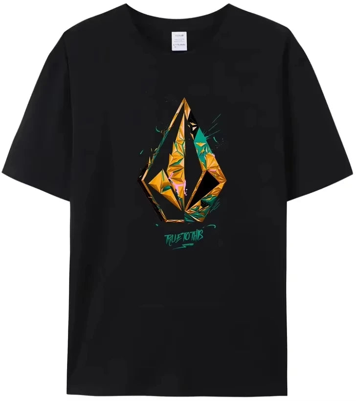 Volcom Men Women Cotton T-shirt Luxury Brand Fashion Big Size Top Casual Short Sleeve Streetwear Classic Print Loose Tee 2025
