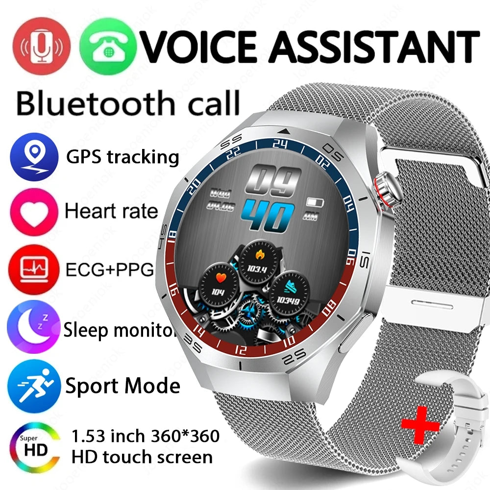 2026 New Watch 5 Pro GPS Track Smart Watch Men 360*360 AMOLED Screen NFC BT Call Waterproof Health Monitor Man Smartwatches IOS