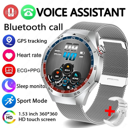 2026 New Watch 5 Pro GPS Track Smart Watch Men 360*360 AMOLED Screen NFC BT Call Waterproof Health Monitor Man Smartwatches IOS
