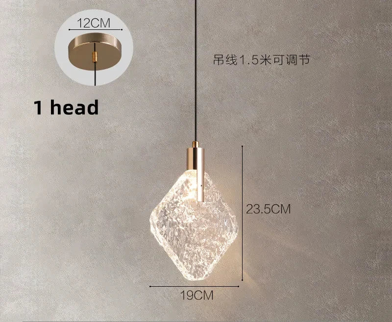 New Crystal Living Room Ceiling Pendant Light Home Decoration Staircase Duplex Pendant Light Restaurant Bedroom Hanging Lighting