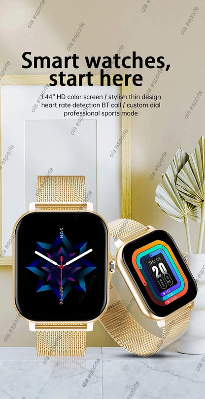 2024 Smart Watch For Men Women Gift Full Touch Screen Sports Fitness Watches Bluetooth Calls Digital Smartwatch Wristwatch