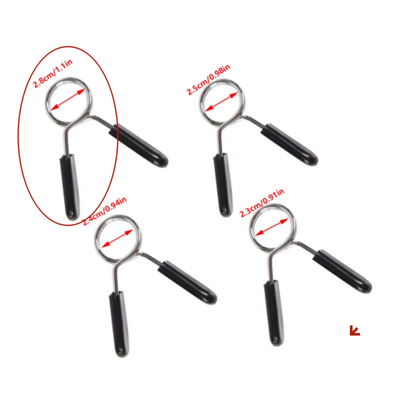 1pc 25/28/30 mm Barbell Clamp Spring Collar Clips Gym Weight Dumbbell Lock Standard Lifting Kit Barbell Lock