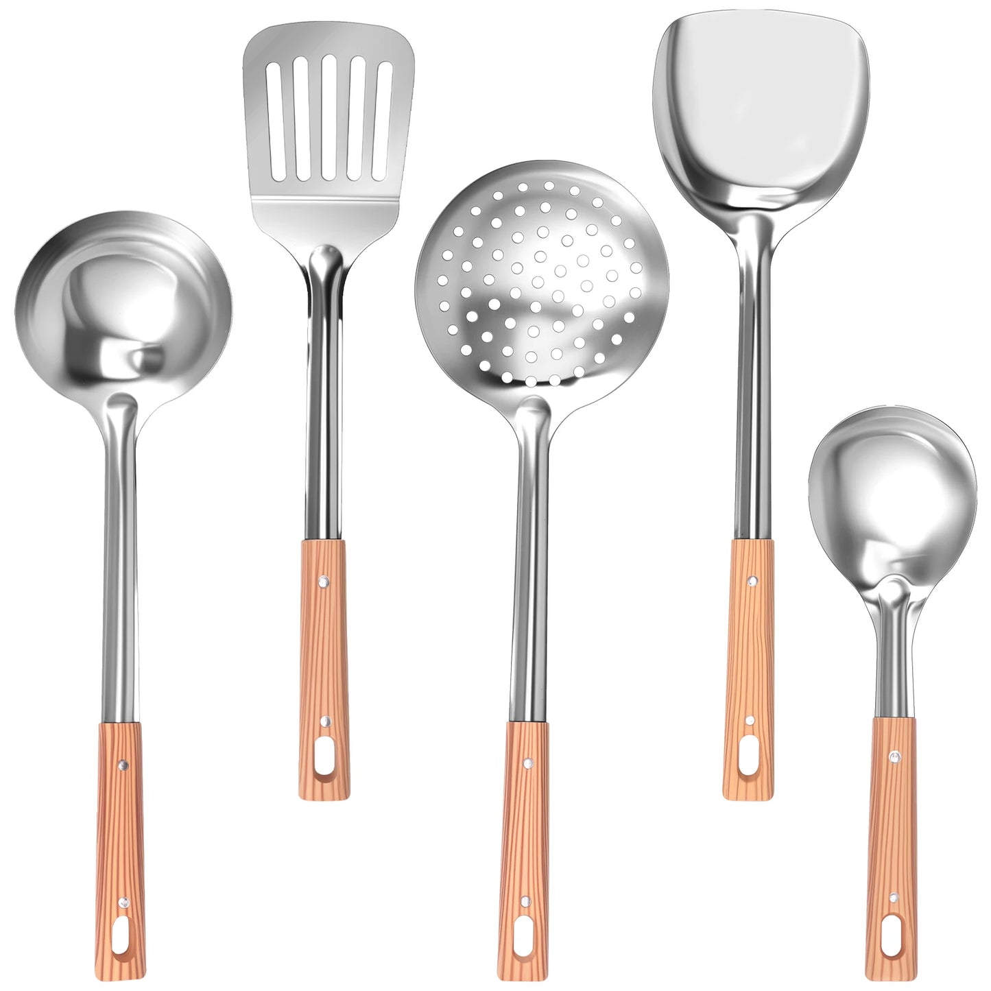 5/10 Pcs Stainless Steel Cooking Utensil Set Heat Resistant Easy Cleaning Kitchen Gadget for Home Restaurant Cooking Accessories
