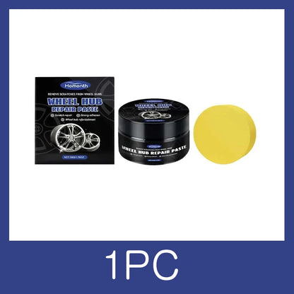 Car Wheel Rim Scratch Refurbishment Paste, Tire Rim Scratch Paint Repair Paste - Black And White Silver Aluminum Alloy Rim