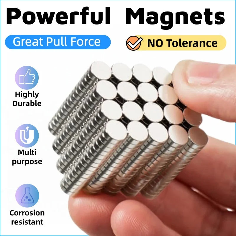 Strong Round Magnet NO Tolerance Disc Magnet for decoration, Fridge, DIY, Building, Scientific, Craft, Office, 4x3, 5x3, 6x3