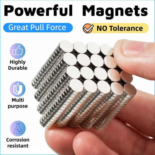 Strong Round Magnet NO Tolerance Disc Magnet for decoration, Fridge, DIY, Building, Scientific, Craft, Office, 4x3, 5x3, 6x3
