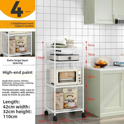 Kitchen new shelf trolley floor-to-ceiling multi-layer household storage rack bathroom rack shelf