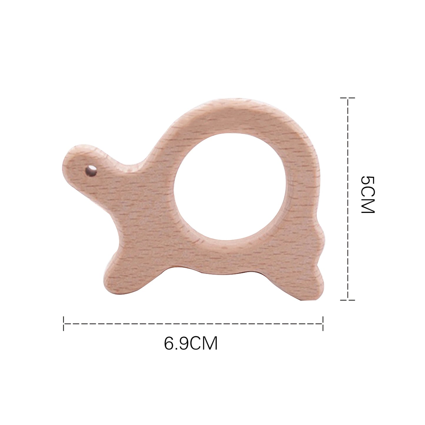 10pc Baby Wooden Teether Beech Bee Pacifier Teeth Pendant Wooden Baby Gym Toys Montessori Animals Baby Products Newborn Gift Kid