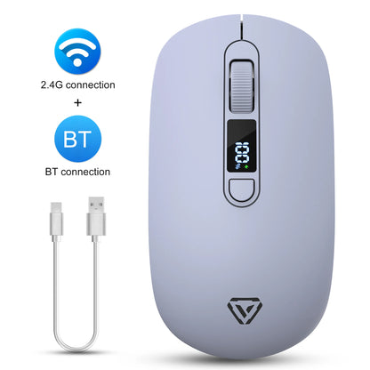 T03 Dual Mode Silent Bluetooth Mouse Computer Laptop Optical Mouse Wireless for iPad Samsung Xiaomi Lenovo Tablet Universal Mice