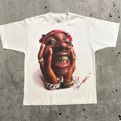 2025 Women Vintage Top Hip Hop Streetwear Tshirt Short Sleeve Casual Clothing Summer Fashion Trendy Nostalgic Retro Tee